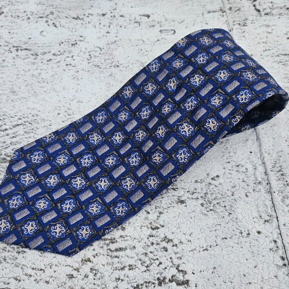 Geoffrey Beene Men Tie Multi Color Necktie100% Silk Classic Tie Made in USA - Picture 5 of 10